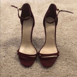 Charlotte Russe Stilettos Merlot open toe